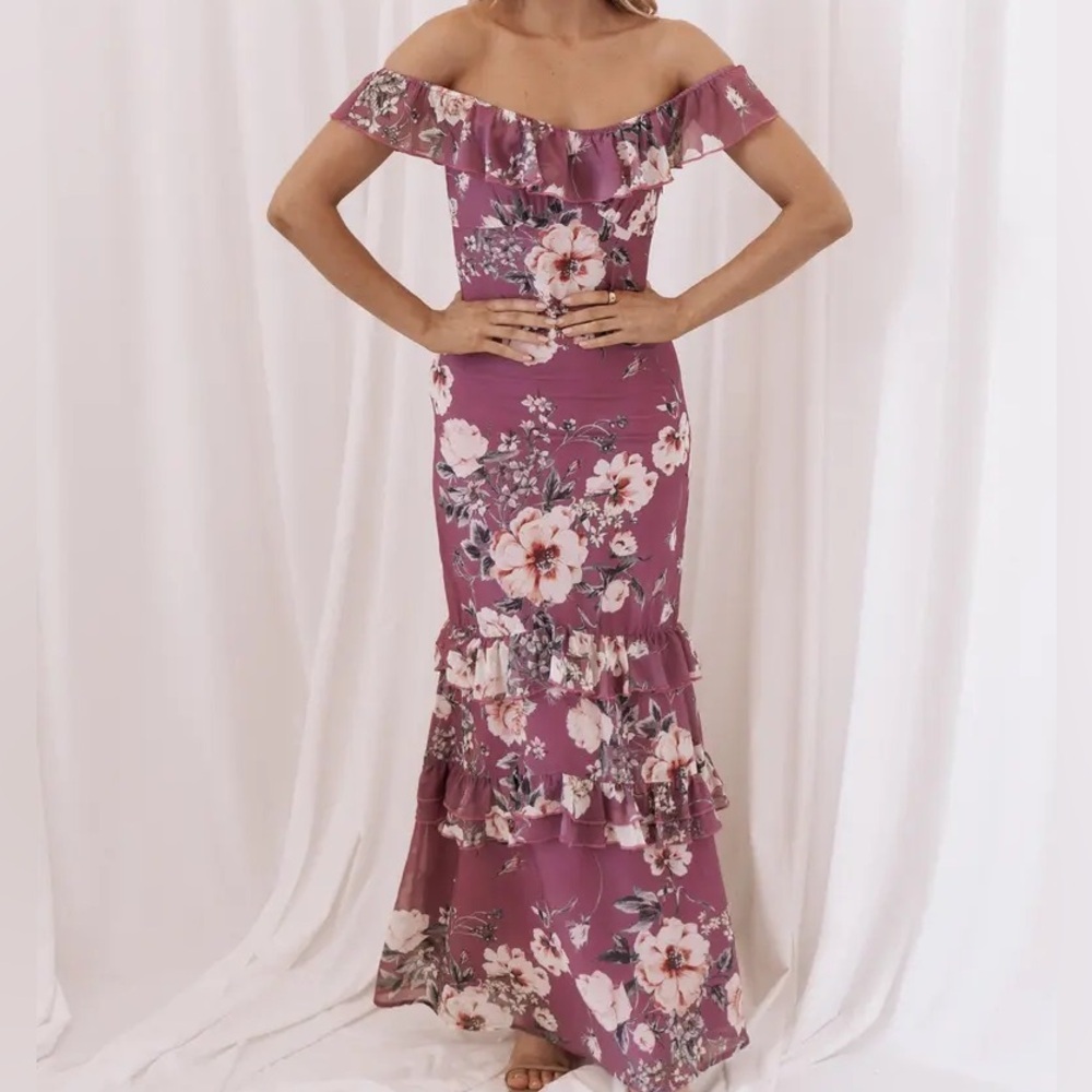 NWT Petal & Pup Irelynn Ruffle Convertible Floral Maxi Dress XS - Picture 5 of 16